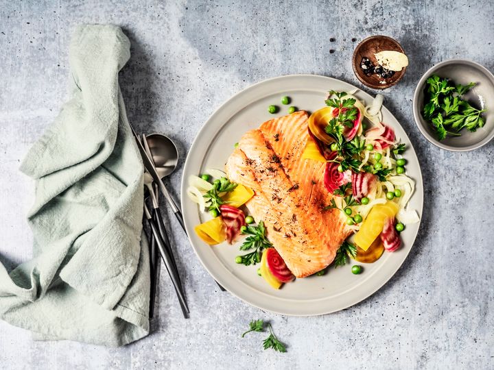 Salmon is an oily fish that contains a lot of omega-3 fatty acids.